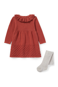 C&A Baby-Strick-Outfit-2 teilig, Rot, Größe: 56