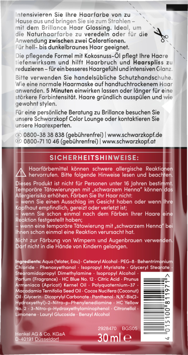 Bild 3 von Schwarzkopf Brillance Haar Glossing Hellbraun