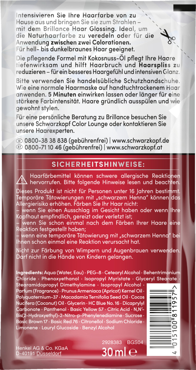 Bild 3 von Schwarzkopf Brillance Haar Glossing Schoko Braun