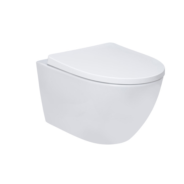 Bild 1 von Vereg Wand-WC 'Nakia Twister Flush' Spülrandlos matt weiß, inklusive WC-Sitz