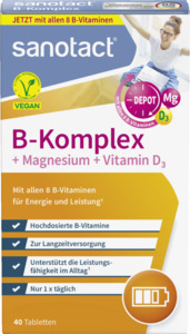 sanotact® sanotact B-Komplex + Magnesium + Vitamin D3 Tabletten