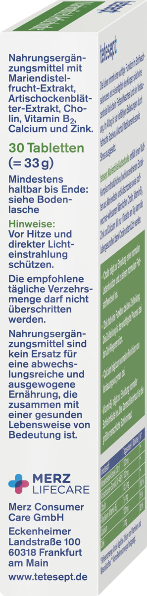Bild 3 von tetesept Mariendistel Artischocke Tabletten