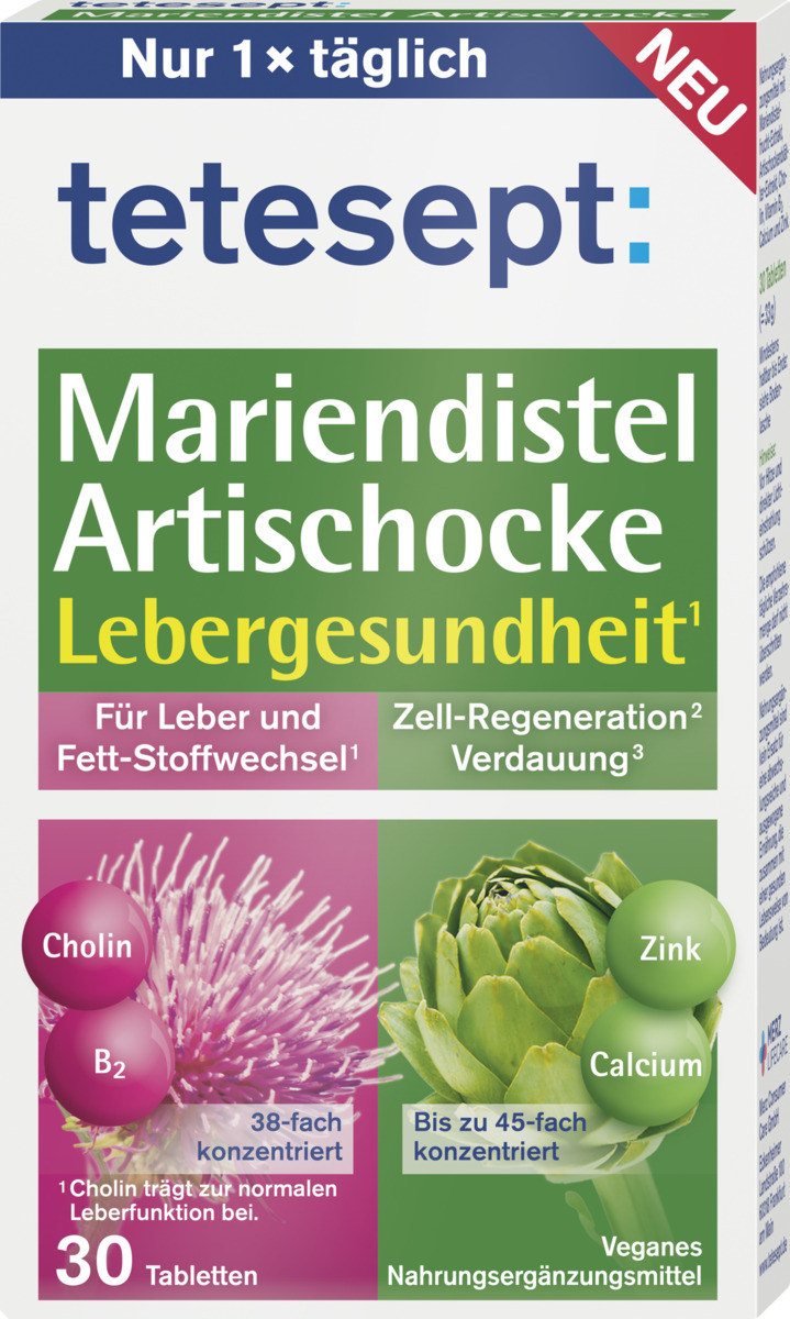 Bild 1 von tetesept Mariendistel Artischocke Tabletten