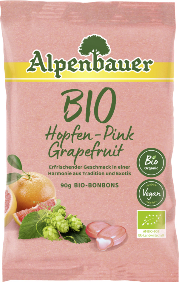 Bild 1 von Alpenbauer Bio Bonbons Hopfen Pink Grapefruit