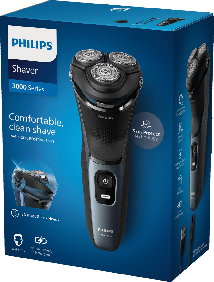 PHILIPS Shaver Series 3000 3144/00 Rasierer von ROSSMANN für 64,99