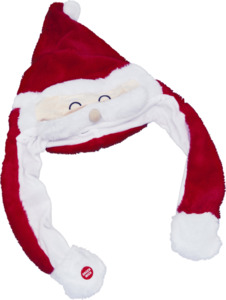 IDEENWELT Weihnachtsmütze mit Wackelfunktion Weihnachtsmann