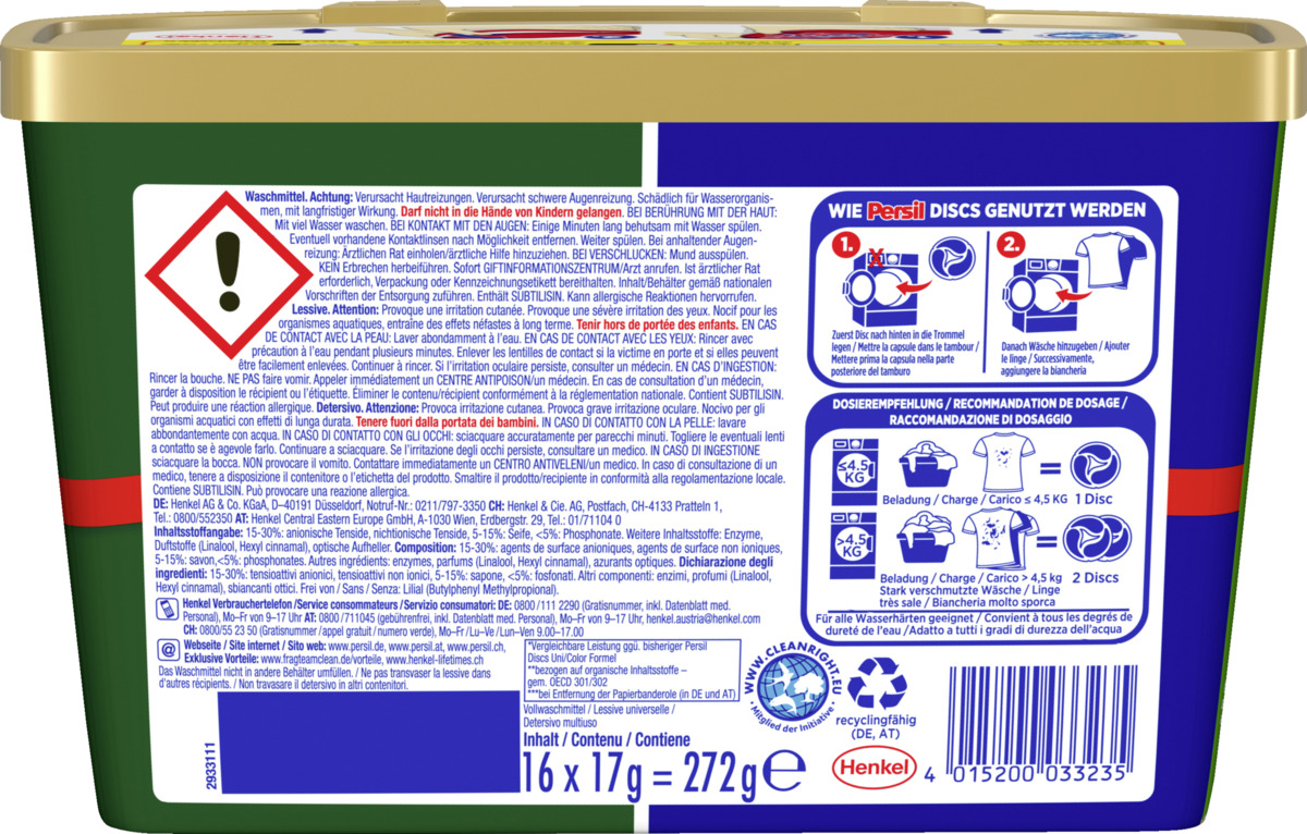 Bild 2 von Persil 4in1 Discs Universal Excellence 16WL