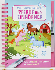 IDEENWELT Wassermalbuch Pferde/Einhörner