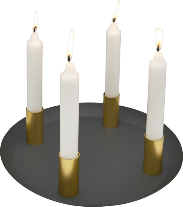 Bild 2 von IDEENWELT Metallteller mit 4 magnetischen Kerzenhaltern