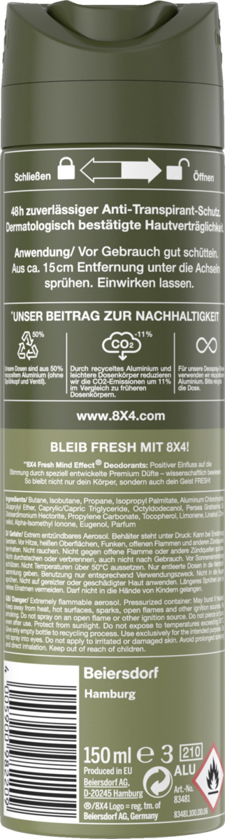 Bild 2 von 8x4 Anti-Transpirant Spray No.8 Wild Oak