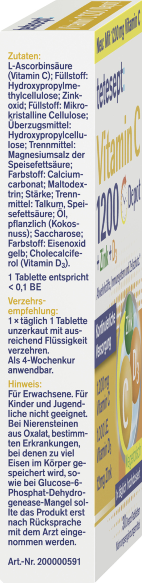 Bild 3 von tetesept Vitamin C 1200 Depot Tabletten