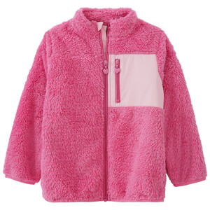 Mädchen Teddyjacke mit Zippertasche