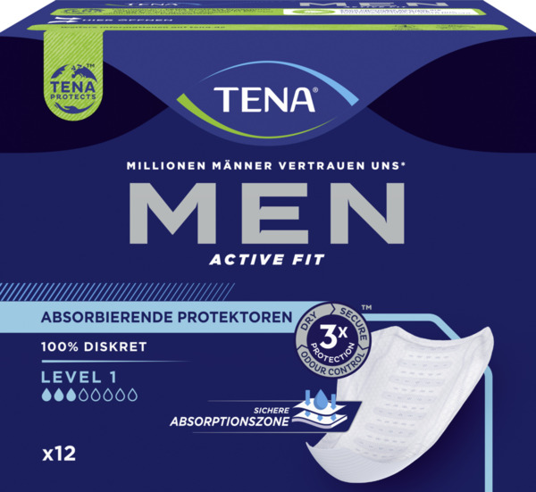Bild 1 von TENA Men Active Fit Absorbierende Protektoren Einlagen Level 1 Vorratspack