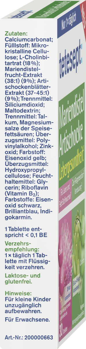 Bild 2 von tetesept Mariendistel Artischocke Tabletten