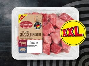 Metzgerfrisch Frisches Gulasch, gemischt XXL, 
         800 g