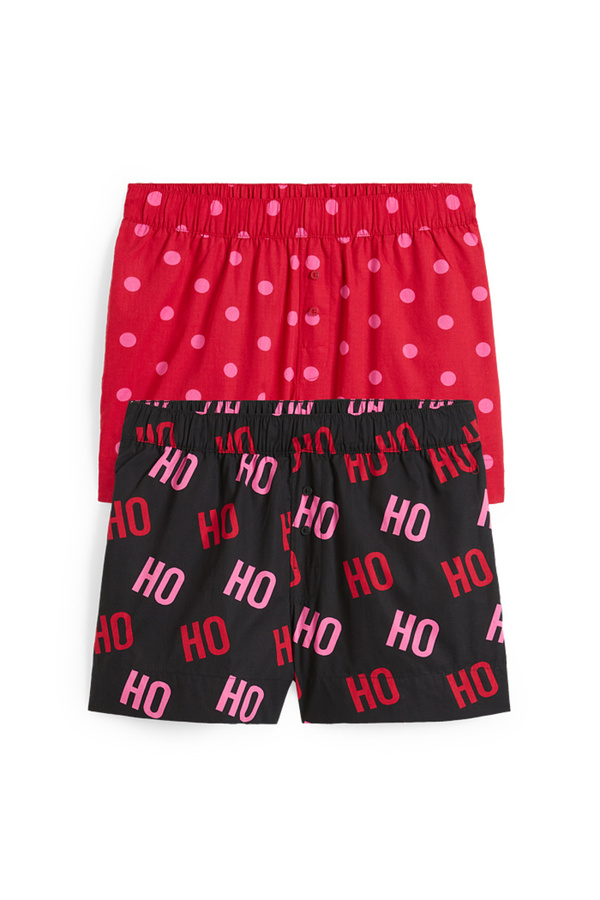 Bild 1 von C&A Multipack 2er-Weihnachts-Pyjamashorts, Rot, Größe: 44