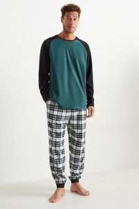 C&A Fleece-Pyjama, Grün, Größe: S