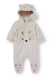 C&A Rudolf-Baby-Weihnachts-Overall, Beige, Größe: 56