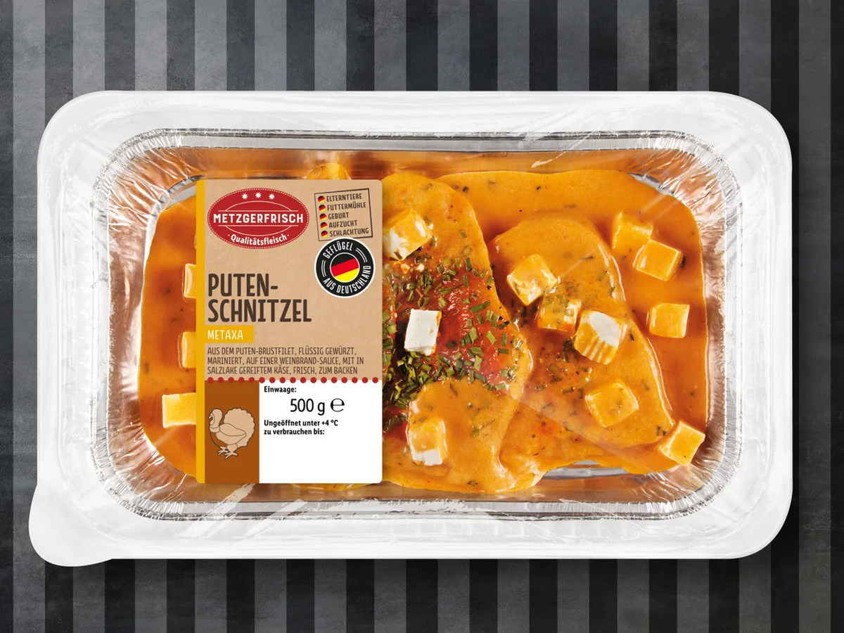 Metzgerfrisch Putenschnitzel Metaxa, 500 g von Lidl ansehen!