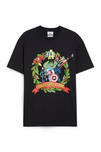C&A Weihnachts-T-Shirt-Marvel, Schwarz, Größe: XS