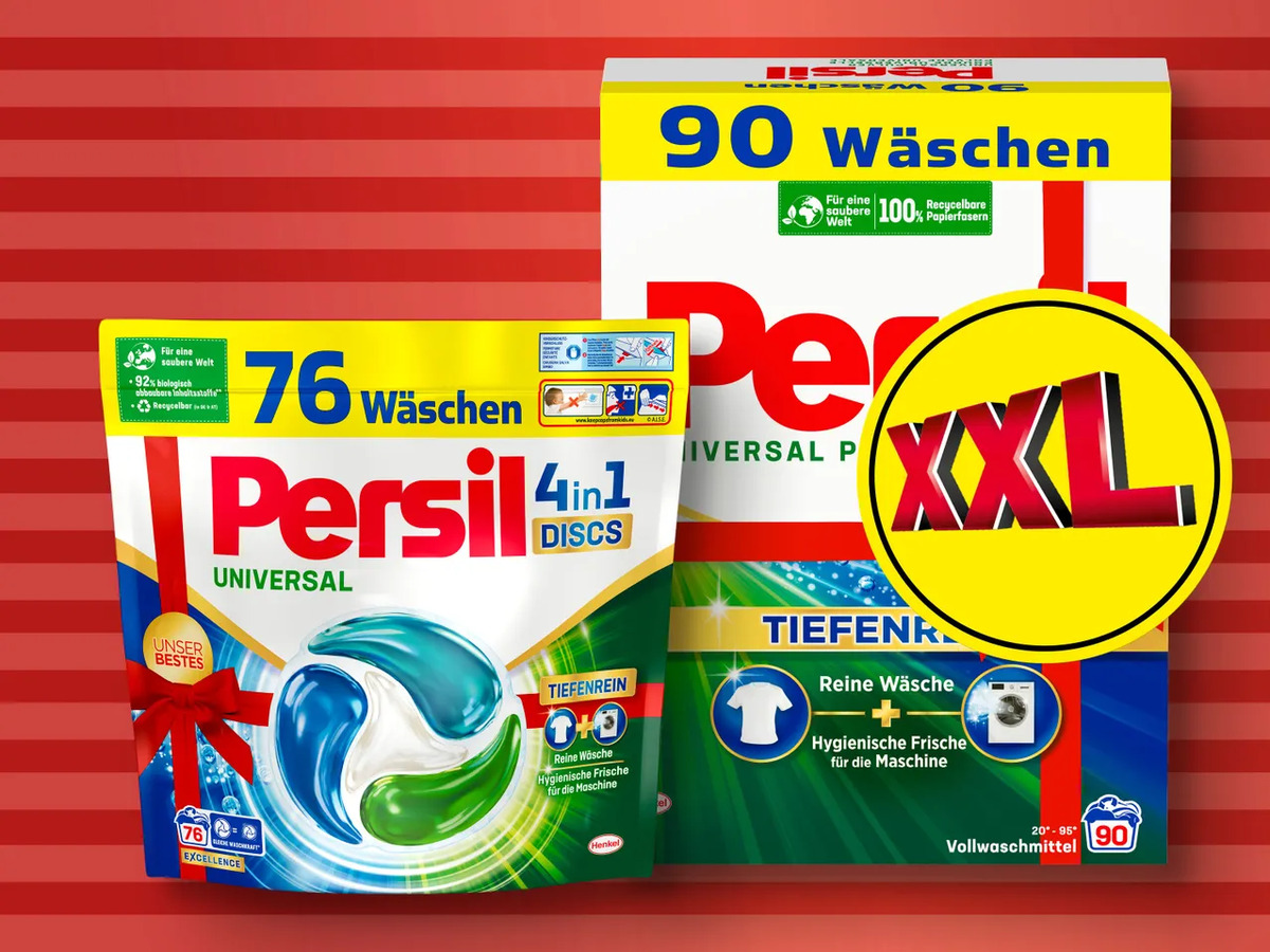 Bild 1 von Persil Waschmittel 76/90/100 Wäschen, 
         1,292/5,4 kg/4,5 l