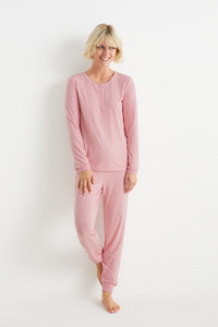 C&A Pyjama-geblümt, Rosa, Größe: XS