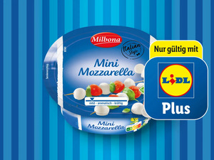 Milbona Mini Mozzarella Classic, 
         245 g; Abtropfgewicht: 125 g