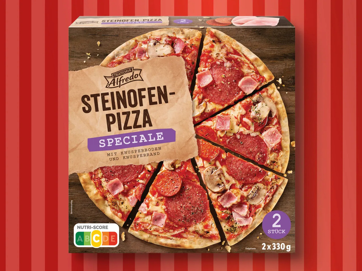 Bild 1 von Trattoria Alfredo Steinofenpizza, 
         2x 350/2x 330 g