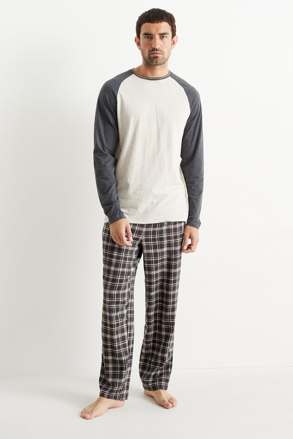Bild 1 von C&A Pyjama mit Flanellhose, Grau, Größe: 3XL