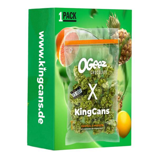 Bild 1 von OGeez X KingCans Knusperschokolade Tropical X-Plosion 35 g