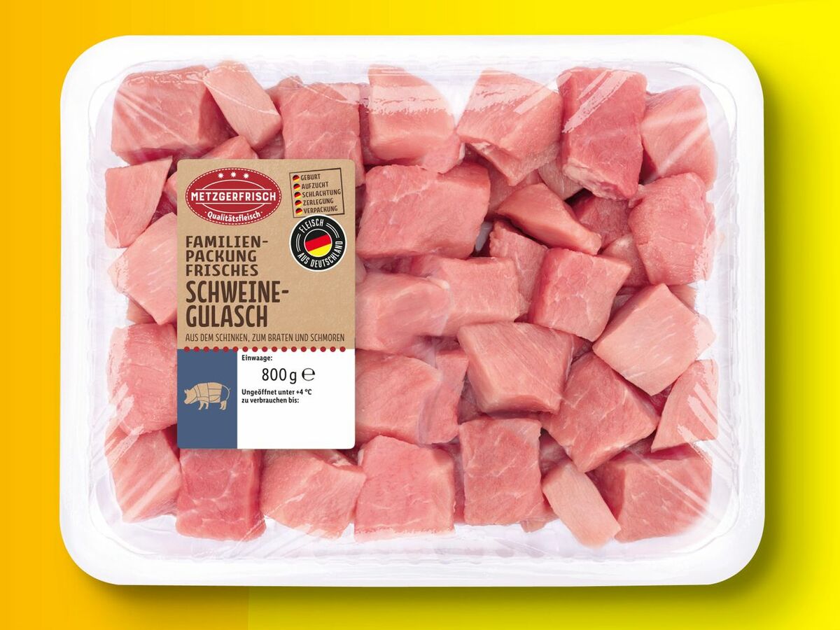 Bild 1 von Metzgerfrisch Frisches Schweine-Gulasch, 
         800 g
