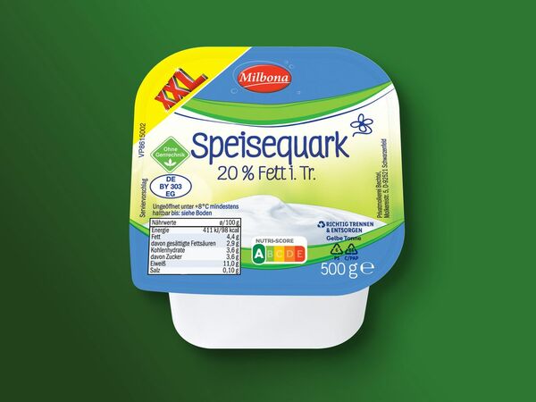 Bild 1 von Milbona Speisequark XXL, 
         500 g