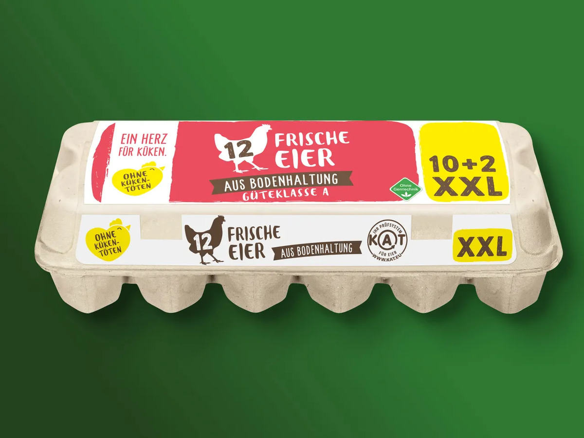 Frische Eier aus Bodenhaltung XXL, 12 Stück von Lidl ansehen!