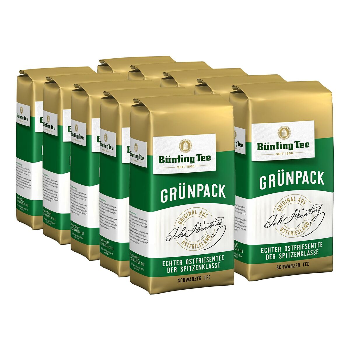 Bild 1 von Bünting Tee Grünpack 500 g, 10er Pack