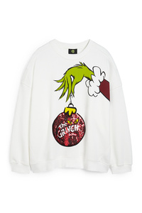 C&A CLOCKHOUSE-Weihnachts-Sweatshirt-Der Grinch, Weiß, Größe: XL