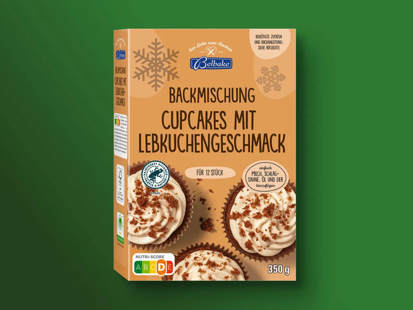 Bild 1 von Belbake Backmischung Cupcakes mit Lebkuchengeschmack, 
         350 g