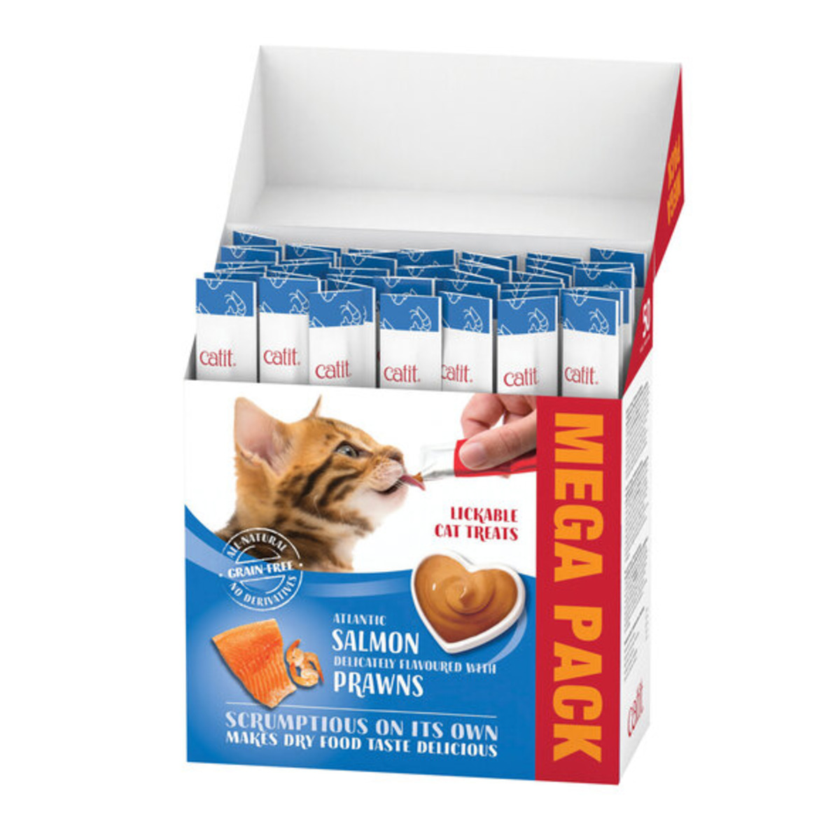 Bild 1 von Katzensnack Creamy Lachs & Garnelen, 50er-Pack