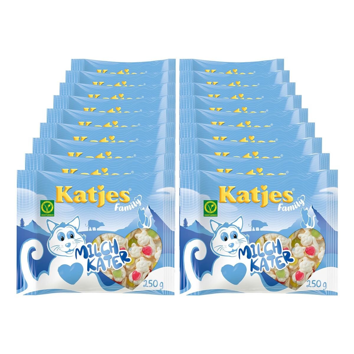 Bild 1 von Katjes Family Fruchtgummi Milchkater 250 g, 18er Pack