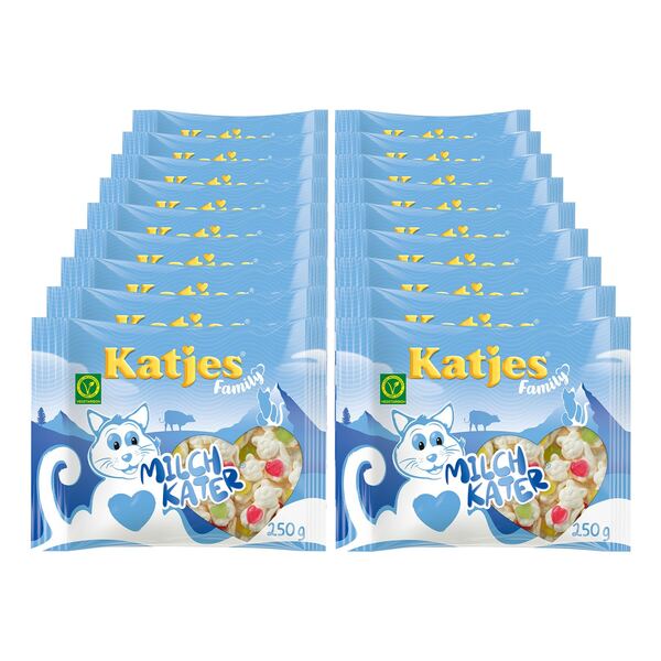 Bild 1 von Katjes Family Fruchtgummi Milchkater 250 g, 18er Pack