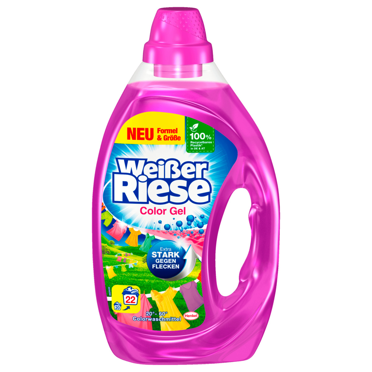Bild 1 von Weißer Riese Colorwaschmittel Gel 1,1l, 22WL