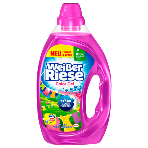 Bild 1 von Weißer Riese Colorwaschmittel Gel 1,1l, 22WL