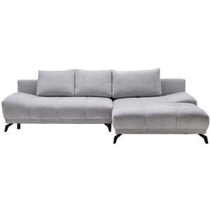 Hom`in Ecksofa, Grau, Textil, 5-Sitzer, Füllung: Schaumstoff, Ottomane rechts, L-Form, 290x182 cm, Stoffauswahl, seitenverkehrt erhältlich, Schlafen auf Sitzhöhe, Wohnzimmer, Sofas & Couches, Wohn