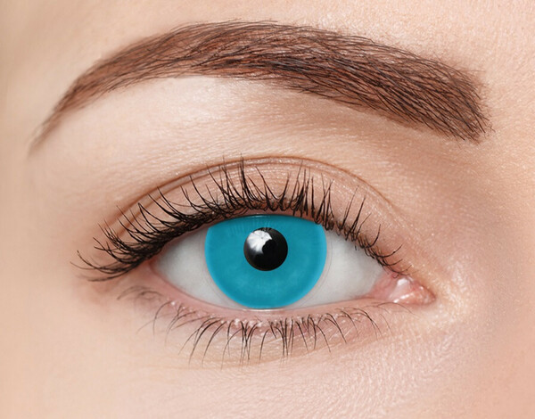 Bild 1 von Halloween Kontaktlinsen Zombie Blue Monatslinsen Sphärisch 2 Stück Kontaktlinsen; contact lenses; Kontaktlinsen