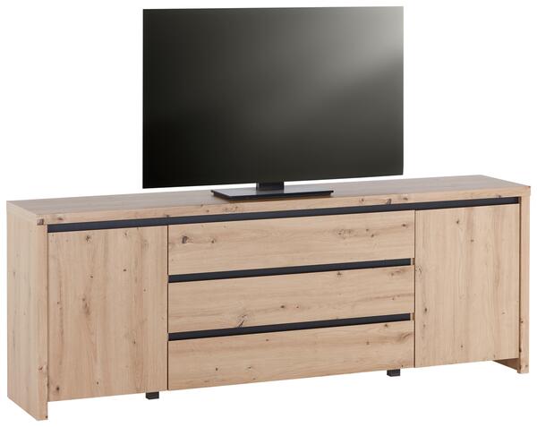 Bild 1 von Sideboard Larios B in Schwarz/Eiche Artisan, Schwarz, Eiche Artisan