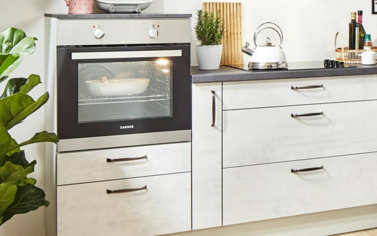 Bild 2 von Pino - Einbauküche PN 100, Beton weißgrau Nachbildung, inkl. Elektrogeräte