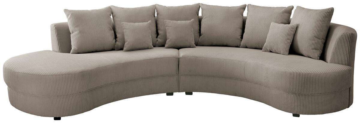 Bild 1 von Wohnlandschaft Limoncello grau-braun Cord, Graubraun