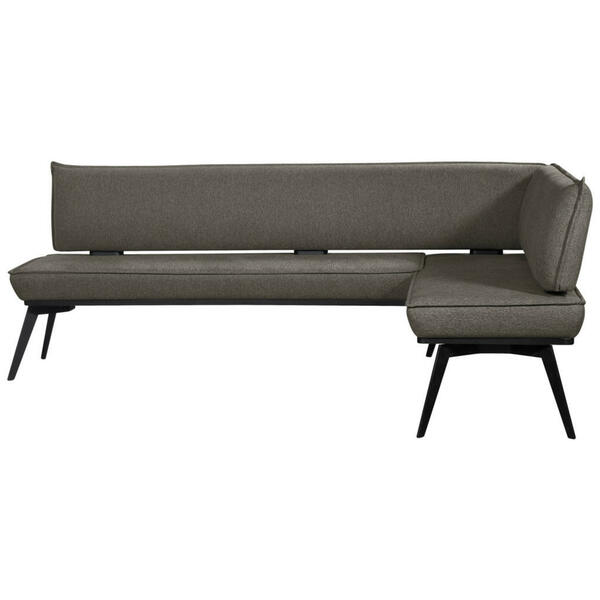 Bild 1 von Carryhome Eckbank, Schwarz, Dunkelgrau, Holz, Metall, Textil, Buche, massiv, Eckteil, 215x165 cm, Stoffauswahl, Esszimmer, Bänke, Eckbänke