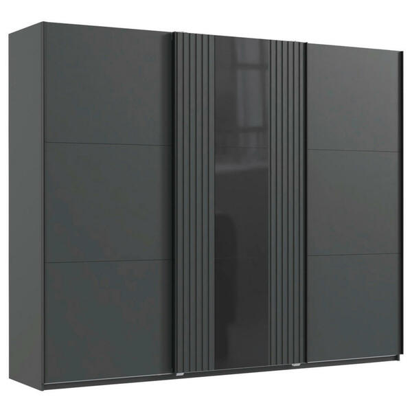 Bild 1 von Mid.you Schwebetürenschrank, Graphit, Schwarz, Holzwerkstoff, 3 Fächer, 250x216x65 cm, BQ - Bündnis für Qualität, Made in Germany, DIN EN ISO 9001, in verschiedenen Größen erhältlich, Schlafz