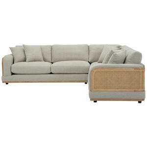 Livetastic Ecksofa Wiener Geflecht, Creme, Beige, Textil, L-Form, 294x294 cm, Wohnzimmer, Sofas & Couches, Wohnlandschaften, Ecksofas