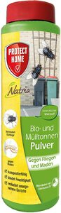 PROTECT HOME Natria Bio- und Mülltonnenpulver, gegen Maden und Fliegen in der Mülltonne, 500 g